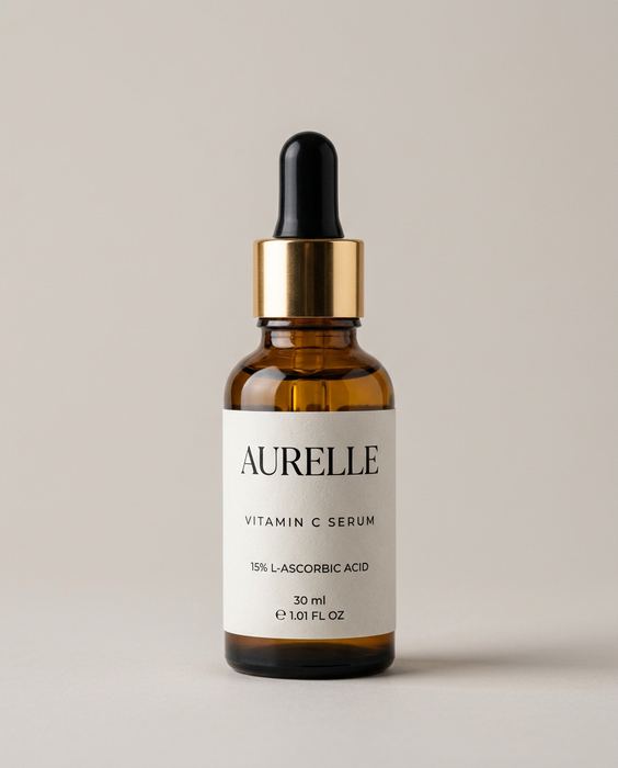 AURELLE concept brand, vitamin c serum: The packshot — the input