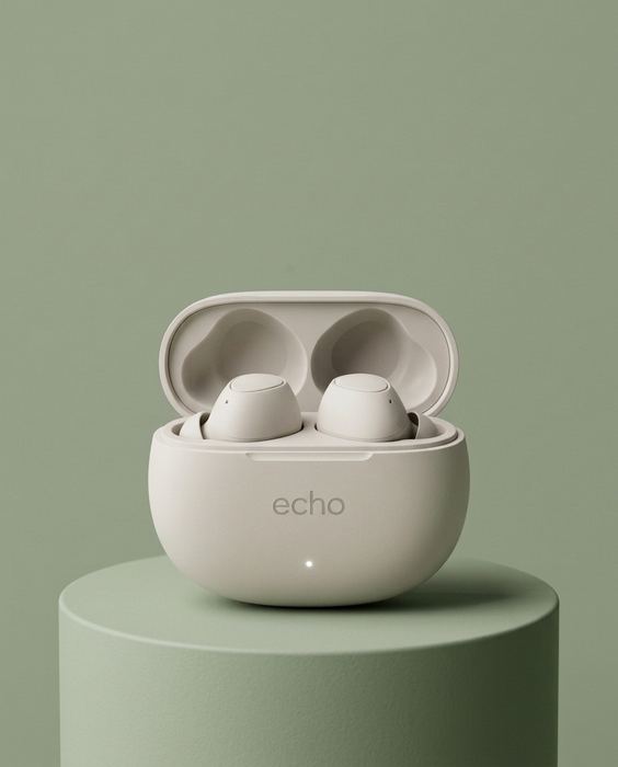ECHO concept brand, wireless earbuds: Sage — calm