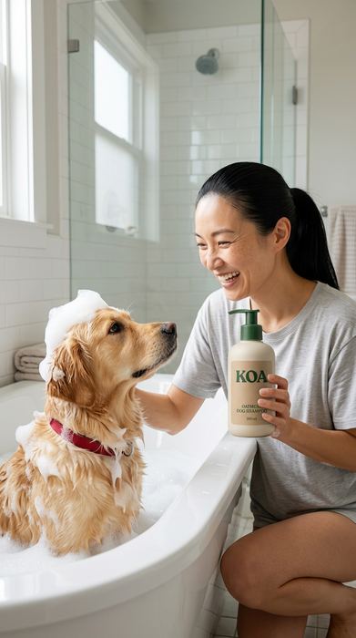 KOA concept brand, oatmeal dog shampoo: Stories — 9:16