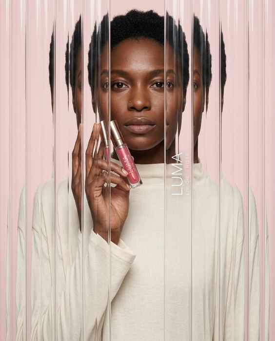 LUMA concept brand, lip oil: Fluted glass