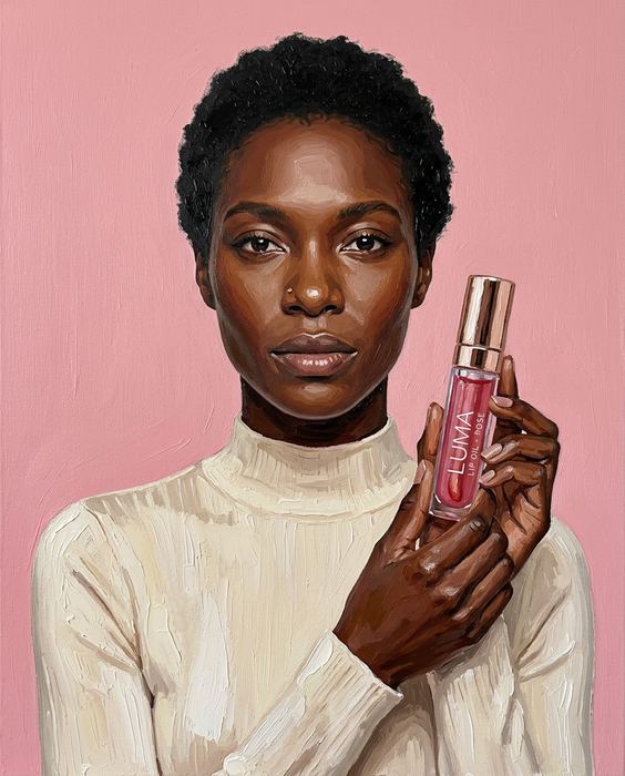 LUMA concept brand, lip oil: Acrylic paint