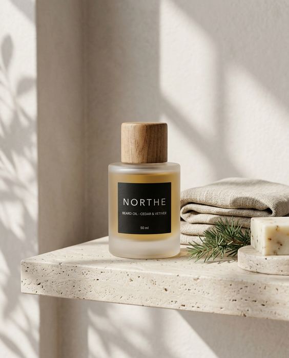 NORTHE concept brand, beard oil: Let it stand alone