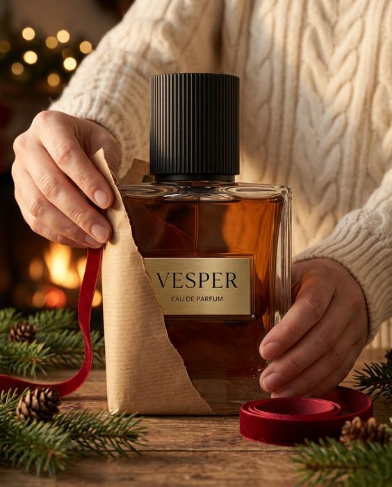 VESPER concept brand, eau de parfum: Christmas — the unwrap