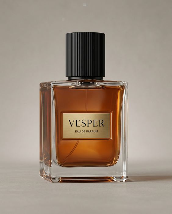 VESPER concept brand, eau de parfum: The packshot — the input