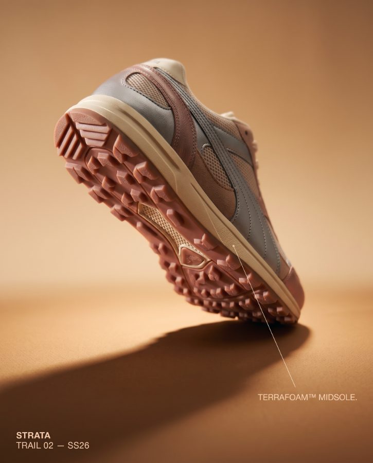 AI shoe photography for e-commerce — Strata Trail 02 Terrafoam outsole detail